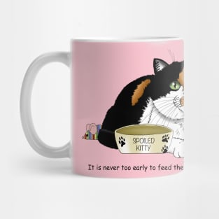 Calico Cat Food Bowl Mug